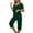 Green, variant on GERsome 2 Pack Womens Pajama Sets Short Sleeve Pullover Tops with Capri Pajama Pants Set Soft Sleepwear Pj Lounge Sets S-3XL (Red,L)