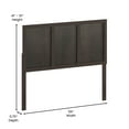 thumbnail image 5 of Emma + Oliver Full Size Three Panel Wooden Adjustable Headboard Only in Dark Brown, 5 of 10
