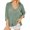 C-Green263, variant on Button Up Shirts Women V Neck T Shirt Casual Solid Color 3/4 Sleeve Linen Basic Top Summer Beach Vacation Clothes Stylish Tops