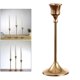 thumbnail image 2 of Candelabros dorados de material metálico para velas cónicas, candelero para boda, comedor, fiesta, regalo de candelabro para , M METRO, 2 of 9