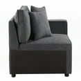 thumbnail image 5 of Grey Right Facing Loose Back Sofa with Tight Seat & 2 Pillows, 5 of 7