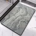 thumbnail image 2 of Long Bathroom Rug Runner 20x32 inch – Soft Microfiber Bath Mat in Modern Marble Design - Non-Slip & Machine-Washable Floor Rug for Shower & Tub, 2 of 5