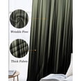 thumbnail image 6 of Sage Green Black Ombre Blackout Curtains 96 Inch Length 2 Panels Set, Modern Abstract Striped Gradient Full Shading Curtains for Windows, Blackout Curtains for Bedroom Living Room 52"x96", 6 of 8