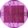 thumbnail image 1 of Ahgly Company Indoor Round Oriental Purple Industrial Area Rugs, 5' Round, 1 of 4