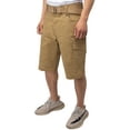 thumbnail image 2 of X RAY Mens Stretch Comfort Cargo Shorts 12.5" Inseam Knee Length Classic Fit Multi Pocket, With Belt - Khaki, 36, 2 of 9
