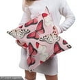 thumbnail image 5 of Ambesonne Butterfly Fabric by the Yard Upholstery, Exotic Wingy Monarchs Art, 3 Yards, Rose Pastel Pink and Ivory, 5 of 5