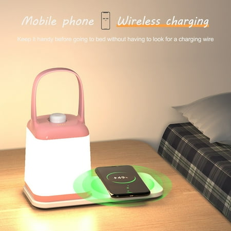 

Loopsun Led Lights for Bedroom LED Bedside Night Light With Wireless Charging Portable Adjus-table-Brightness Nightstand Lamps For Bedroom Gifts For Women