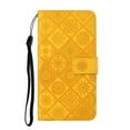 thumbnail image 2 of Feishell Flip Case Compatible with Samsung Galaxy A14 5G,Wallet Case with Card Holder Stand PU Leather Embossed Pattern Slim TPU Bumper Shockproof Magnetic Clasp Folio Phone Cover,Yellow, 2 of 9