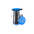 thumbnail image 2 of Banco Retráctil Taburete Plegable Portátil Negro con Azul, 2 of 3