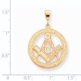 thumbnail image 3 of 10k Solid Masonic Symbol Charm 10C750 (35mm x 23mm), 3 of 3