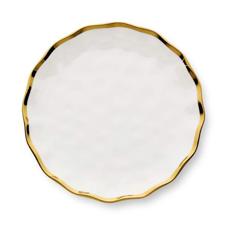 Regency White and Gold Salad Plate (Set of 4)