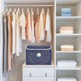 thumbnail image 4 of Yayeee Collapsible Cube Storage Bin with Lid Fabric Closet Decorative Basket with Handles, Beige Cat Planet, 4 of 7