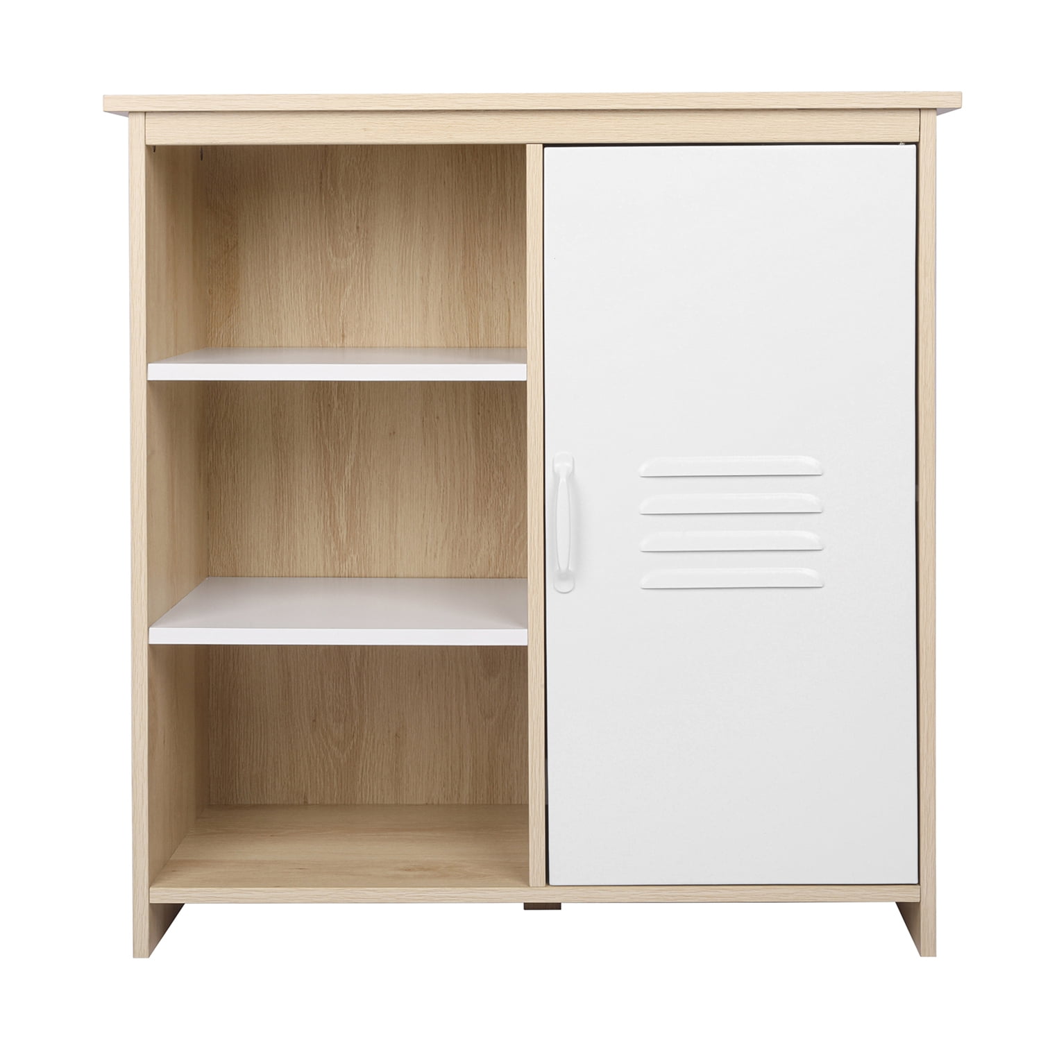 Kepooman Storage Cabinet, Sideboard Buffet Cabinet with 1-Door, Kitchen Storage Cabinet for Living Room, White Kepooman Storage Cabinet, Sideboard Buffet Cabinet with 1-Door, Kitchen Storage Cabinet for Living Room, White