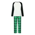 thumbnail image 5 of Christmas Family Pajamas Matching Set Christmas Tree Print Long Sleeve Tops and Plaid Pants Loungewear Soft Sleepwear, 5 of 10