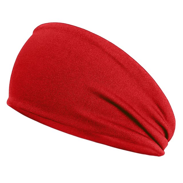 Hugtrwg Hombres Mujeres Fitness Sweatband Elástico Correr Diadema Secado Rápido (Rojo)