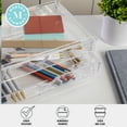thumbnail image 4 of Martha Stewart Brody Plastic Stackable Office Desktop Organizer Box with 2 Drawers, 12.75" x 7.75", 4 of 10