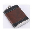 thumbnail image 4 of JGJJUGN Stainless Steel Hip Flask with Leather Sleeve - Portable Wine & Whiskey Bottle, Pocket-Friendly Design, Perfect for Hiking, Travel & Outdoor Use, 4 of 4