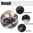 thumbnail image 3 of HAHDAXIA Nappe Ronde d'Extérieur avec Trou pour Parasol - Housse de Table Ajustée en Vinyle Imperméable et Résistante aux Taches avec Endos en Flanelle, Bord Élastique, Convient aux Tables jusqu'à 57 Pouces-68 Pouces de Diamètre, Bl, 3 of 7