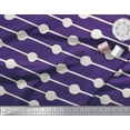 thumbnail image 3 of Soimoi Purple Heavy Satin Fabric Dot & Stripe Print Fabric by the Yard 54 Inch Wide, 3 of 3