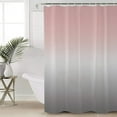 thumbnail image 3 of Shower Curtain Pink Grey Gradient Fabric Bath Curtains Solid Color Ombre Bathroom Decor Sets with Hooks Waterproof 72x72inch, 3 of 5