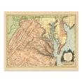 thumbnail image 7 of HISTORIX Vintage 1757 Virginia and Maryland Map Print - Vintage Map of Virginia & Maryland Poster - Carte de la Virginie et du Maryland, 7 of 7