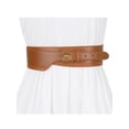 thumbnail image 4 of Cinturón Obi para Mujeres Inspire Chic para Vestidos, Cinturones Anchos con Hebilla Marrón, 4 of 4