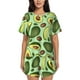 thumbnail image 1 of Fotbe Avocado With Seeds Conjunto de Pijama Estampado para Mujer, 2 Piezas, Ropa de Dormir con Camiseta de Manga Corta y Shorts Suaves-4X-Large, 1 of 6