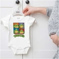 thumbnail image 5 of TMNT Ninja Turtles Cartoon Squares Romper Boys or Girls Infant Baby Brisco Brands 12M, 5 of 6