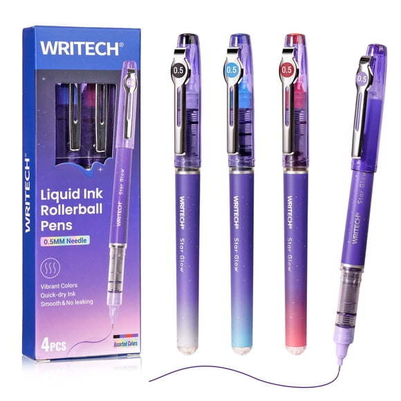 Bolígrafos Rollerball WRITECH Punta Fina 0.5 mm 4 Colores