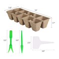 thumbnail image 5 of Kit De Macetas De Inicio De Semillas, 12 Uds., Bandeja De Semillas Biodegradable De 10 Agujeros, Macetas De Turba Con 2 Uds. De Plántulas, 12 Uds. De Etiquetas Para Plantas En Forma De T Scienceny HA034893-00, 5 of 5
