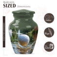 thumbnail image 2 of JAGASY Golf Ball Miniature Urn for Ashes Adult Male, Green Small Urns for Ashes Keepsake, White Golf Ball Decorative Urns for Daughter, Lake Water Cremation Urn for Son, (3 Inch), 2 of 7