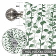 thumbnail image 2 of Eucalyptus Leaves Window Valance for Kitchen, Spring Pastoral Vintage Green Leaf Rod Pocket Short Curtain for Small Windows, Light Filtering Decorative Valance, 54 x 18 Inch, 2 of 9