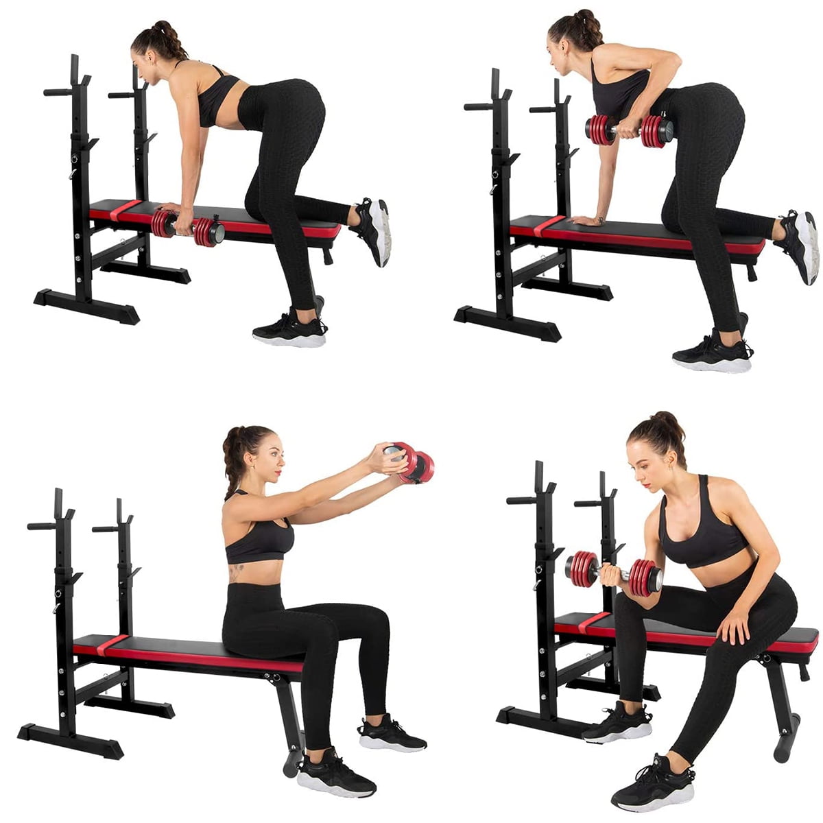 AnFeng Adjustable Weight Bench with Barbell Rack Nigeria Ubuy