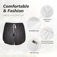 thumbnail image 4 of Pofeuu Black Spider On Web Print Women's Athletic Shorts Running Workout Shorts Tummy Control Quick Dry Gym Shorts with Pockets Double layer sports shorts-Small, 4 of 7