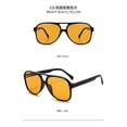 thumbnail image 2 of Vintage Retro Sunglasses For Women Men Classic Large Squared Aviator Frame Uv400 Trendy Orange Glasses, 2 of 2