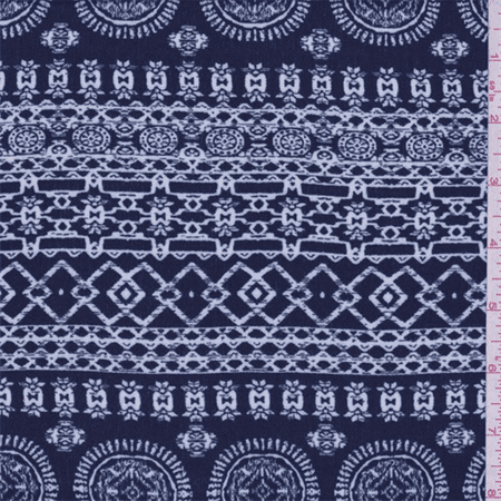 Navy White Moroccan Stripe Rayon Crepon Fabric By The Yard Navy White Moroccan Stripe Rayon Crepon Fabric By The Yard