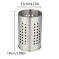 thumbnail image 3 of Stainless Steel Chopstick And Utensil Storage Holder, Heavy-Duty And Rust-Resistant Multi-Functional Tableware Organizer With Strategic Perforated Holes To Promote Air, 3 of 4