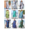 thumbnail image 3 of Abody Femmes Oversize Maxi Robe Cravate Die Imprimé V Robe de Plage Cover Ups, 3 of 7