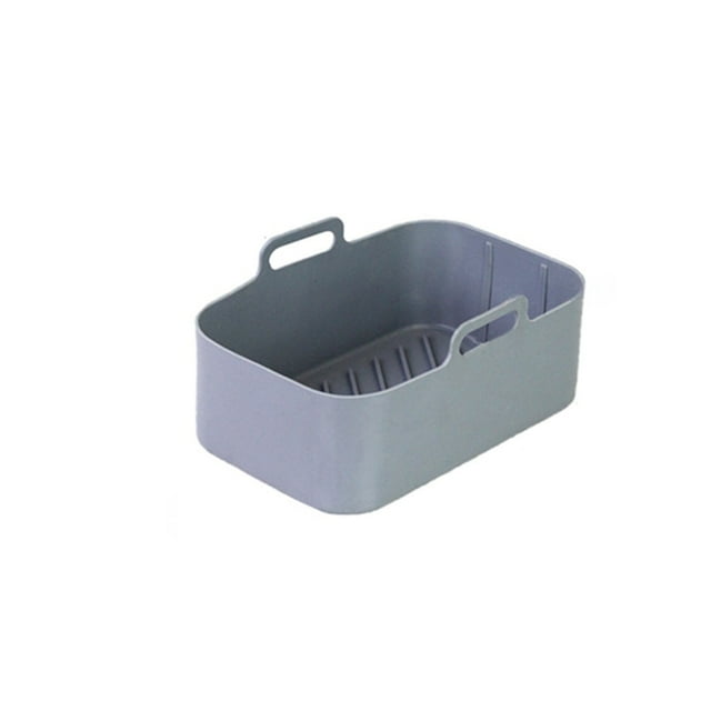 Bearachild Freidora de aire, placa para hornear, forro antiadherente de alta temperatura que no se decolora, cesta de silicona, restaurante, Cocina y Comedor Gris 1 PC