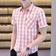 thumbnail image 3 of Camisas y blusas a rayas para hombre, ropa de manga corta, marca barata, estética, botones, tops para hombre, moda 2024, diseñador, lujo, xxl, 3 of 5