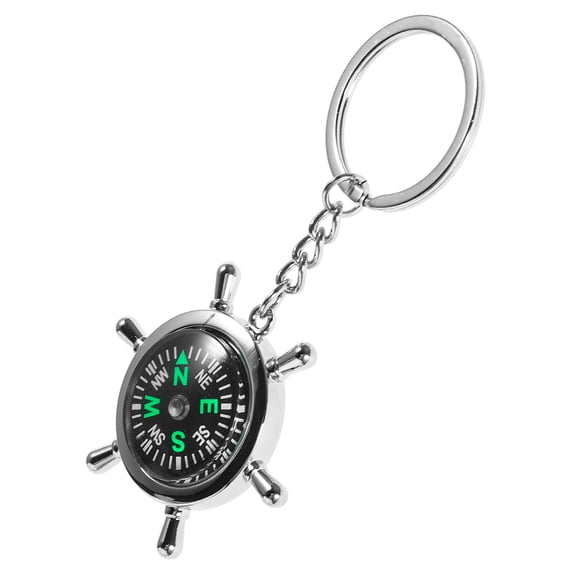 WHAMVOX 1Set Small Compass Keychain for Hiking and Navigation Simple Design