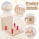 thumbnail image 4 of 30-Slot Wood Bottle Display Stands Wooden Display Holder Rack for Bottle BurlyWood 19.9x24x18cm Inner Diameter: 2.15cm, 4 of 6