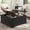 Black, variant on Grey 40" Square Farmhouse Lift Top Coffee Table With Power Outlets And Storage
