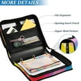 thumbnail image 7 of 3 Ring Zipper Binder with Shoulder Strap Waterproof Trapper Keeper 2 Inch D-Ring 500 Sheets Capacity Rainbow Lines, 7 of 7