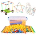 thumbnail image 1 of Conjunto de empalme de paja espacial 4D, bloques de construcción de empalme, juguetes de rompecabezas creativos para niños de jardín de infantes, 1 of 4