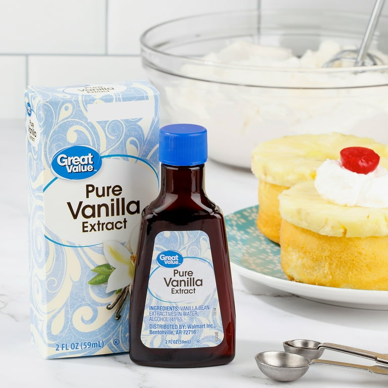 Great Value Pure Vanilla Extract, 1 fl oz (Ambient, Plastic Container)