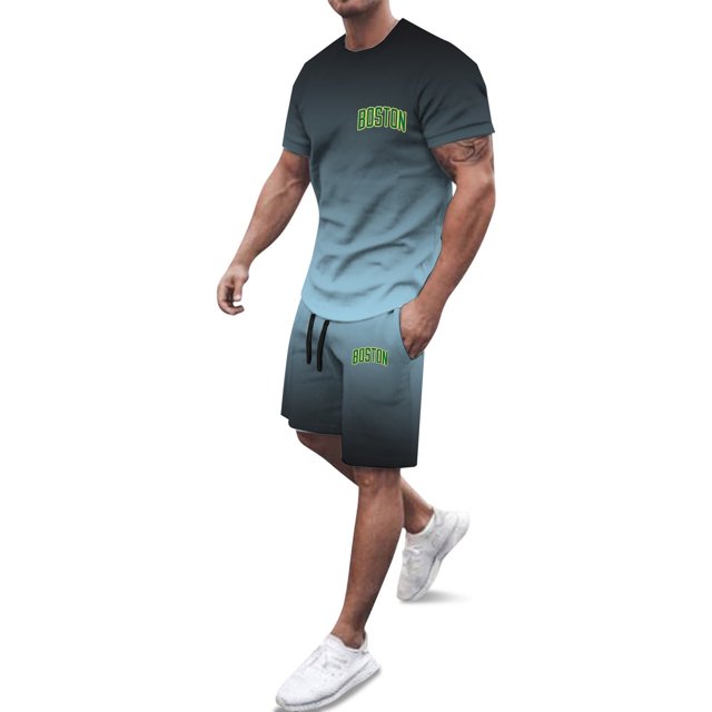 Playeras De Algodón Para Hombre, Camiseta Holgada Con Estampado De Letras De Ciudad Para Hombre, Conjunto De Ropa Deportiva De Verano, Ropa Deportiva Informal