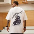 thumbnail image 2 of Camiseta de manga corta con estampado de motocicleta vintage americana para hombre, camiseta de algodón de verano con cuello redondo, ropa de calle de moda, camisetas casuales góticas Y2K, 2 of 5
