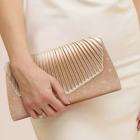 LinYooLi Girl Party Dinner Bag Elegant Fashion Gorgeous Sparkling Purse Chain Exquisite Embellished Banquet Dress Wristlet Mini Bag