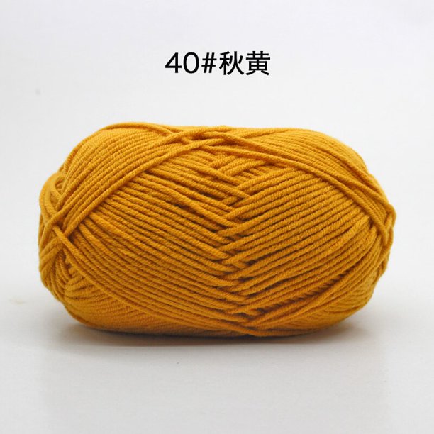 50 g/set 4ply leche algodón tejer lana hilo costura teñido Lanas para ganchillo artesanía suéter sombrero muñecas a bajo precio Dengxun unisex